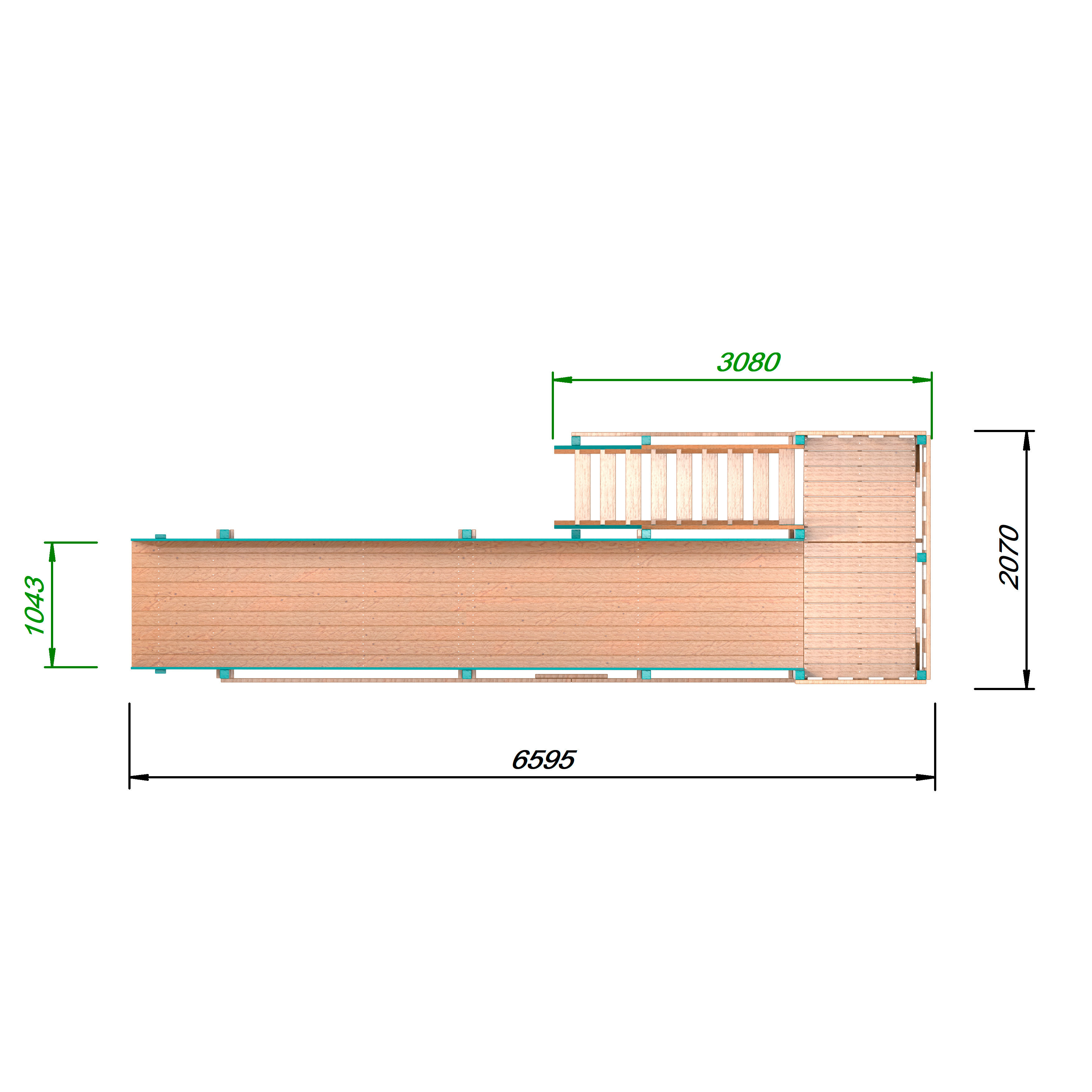 Детская площадка - деревянная горка Пикник «Зима №3» Лэйк